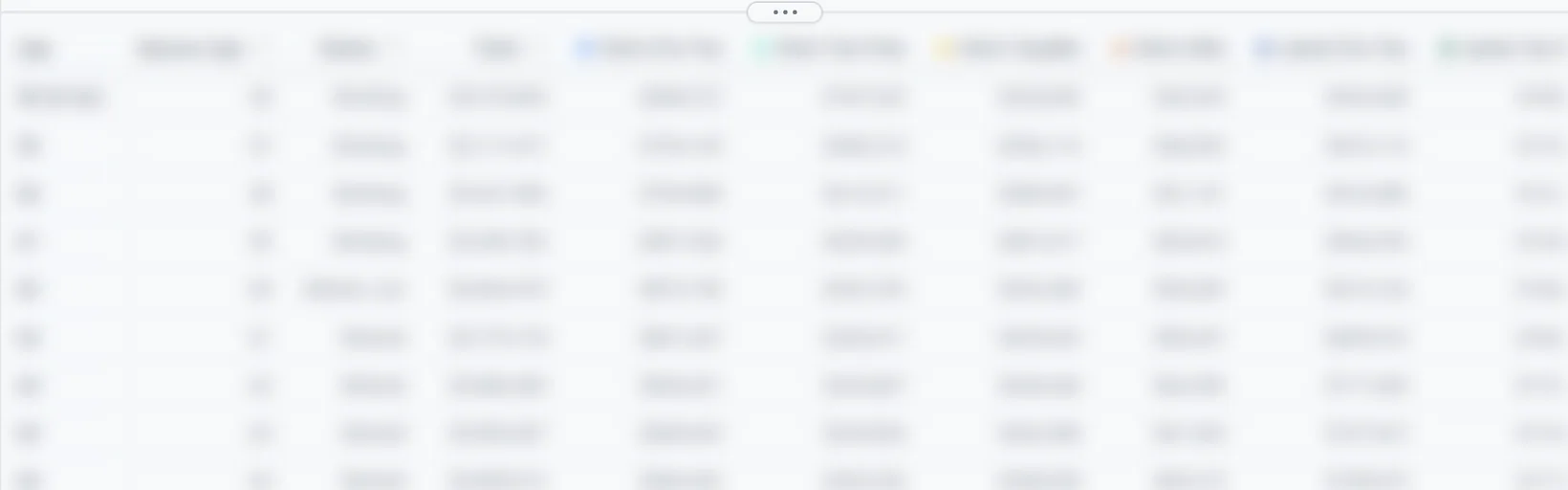 The Net Worth table on a Preview account, blurred so no figure can be read